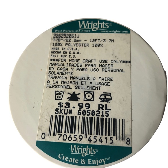 NEW Disney Home Wrights Minnie Mouse Ribbon 7/8”  Satin Ribbon 12 Feet 2002 - Picture 3 of 3